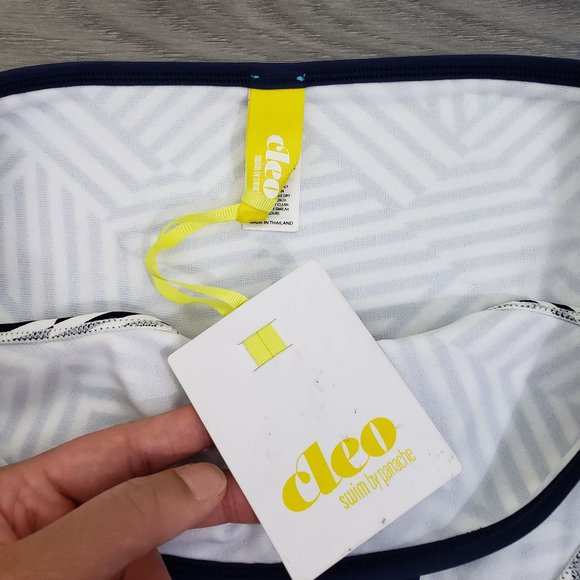 Cleo by Panache Lucille Classic Geometric Striped Bikini Bottom Size Medium - Picture 5 of 9